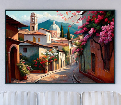 Guanajuato Mexico Art Print, Colorful Mexican Village Artwork - Antarmada