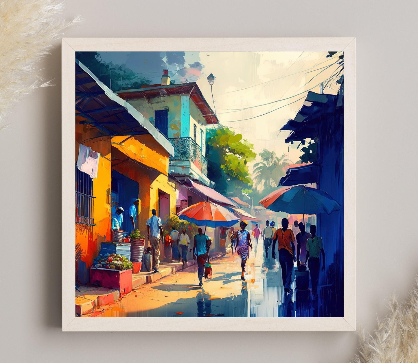 Haitian Canvas Print – Colorful Caribbean Wall Art | Museum-Grade Gallery Wrap - Antarmada