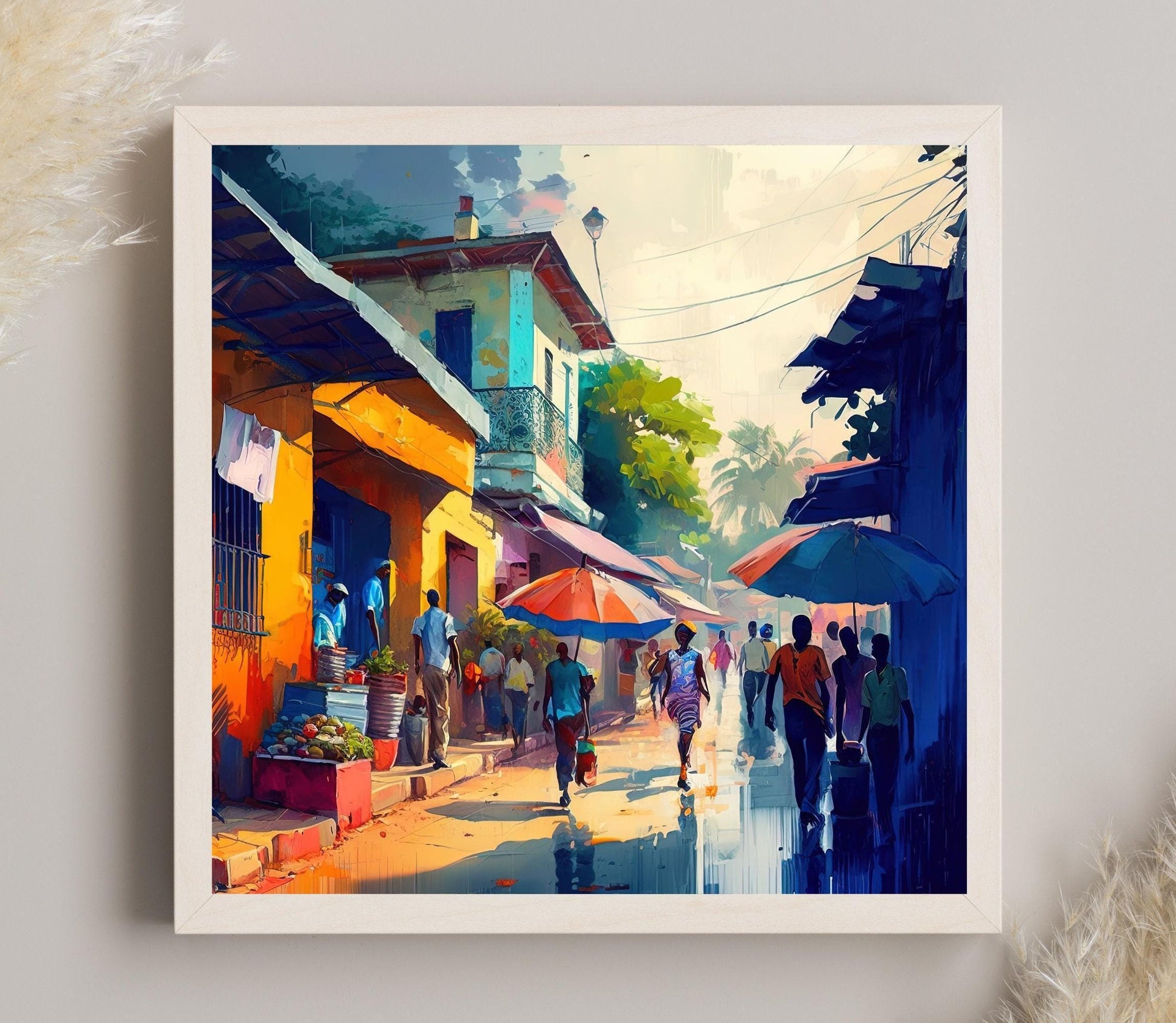 Haitian Canvas Print – Colorful Caribbean Wall Art | Museum-Grade Gallery Wrap - Antarmada