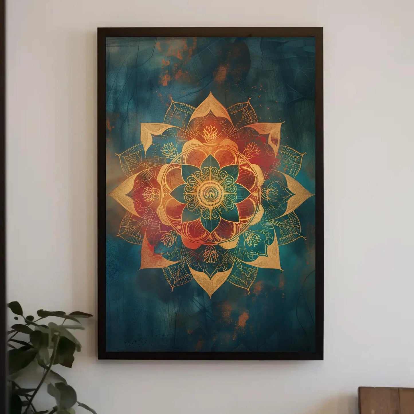 Colorful Mandala Wall Art - Extra Large Canvas - Yoga Spiritual Meditation Decor - Indian Painting - Ready To Hang Wall Art – Canvas Print