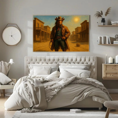Horse Cowboy Western Canvas Print | Rustic Wild West Wall Art Decor | Farmhouse Ranch Animal Art | Unique Country Giclée Wall Art – Canvas Print