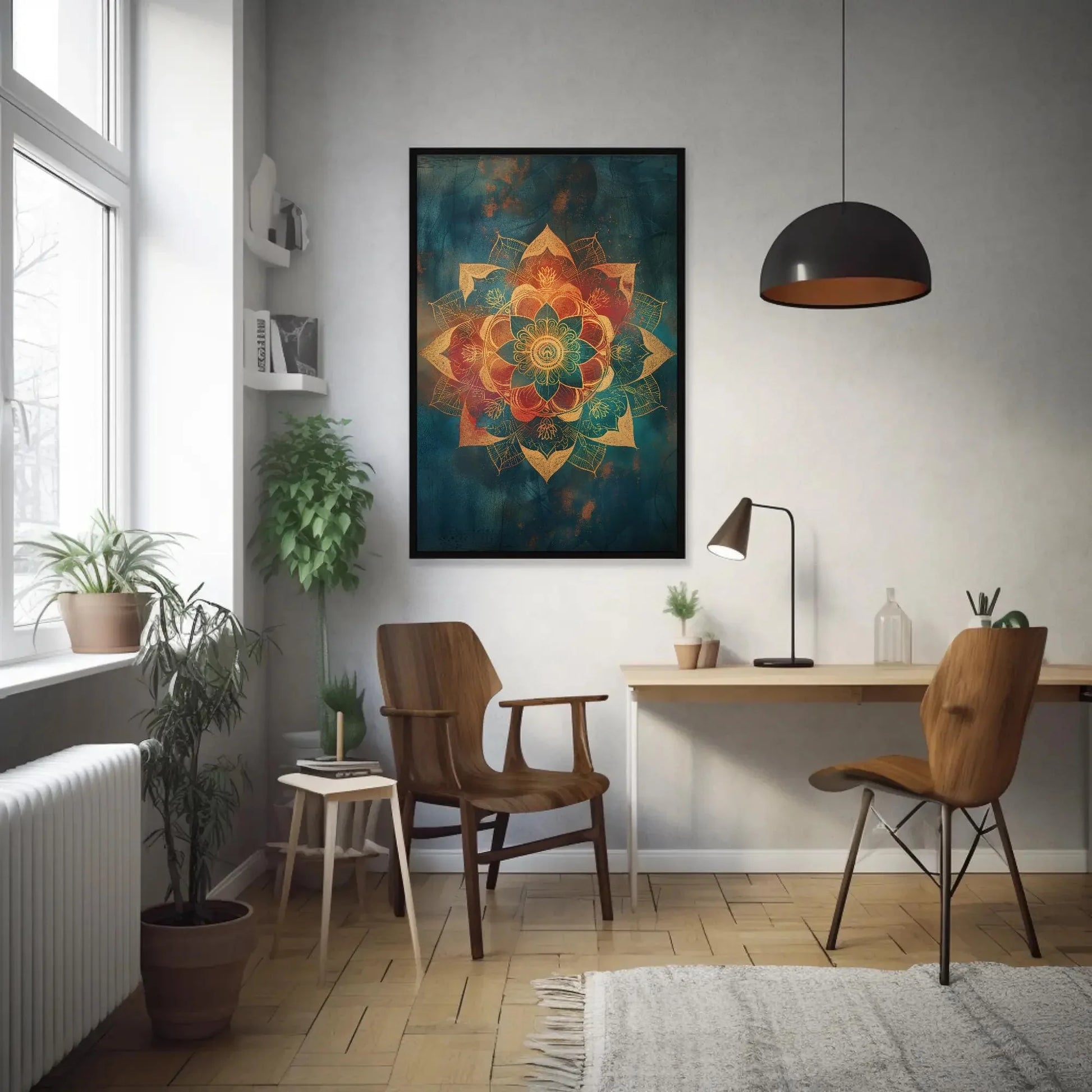 Colorful Mandala Wall Art - Extra Large Canvas - Yoga Spiritual Meditation Decor - Indian Painting - Ready To Hang Wall Art – Canvas Print