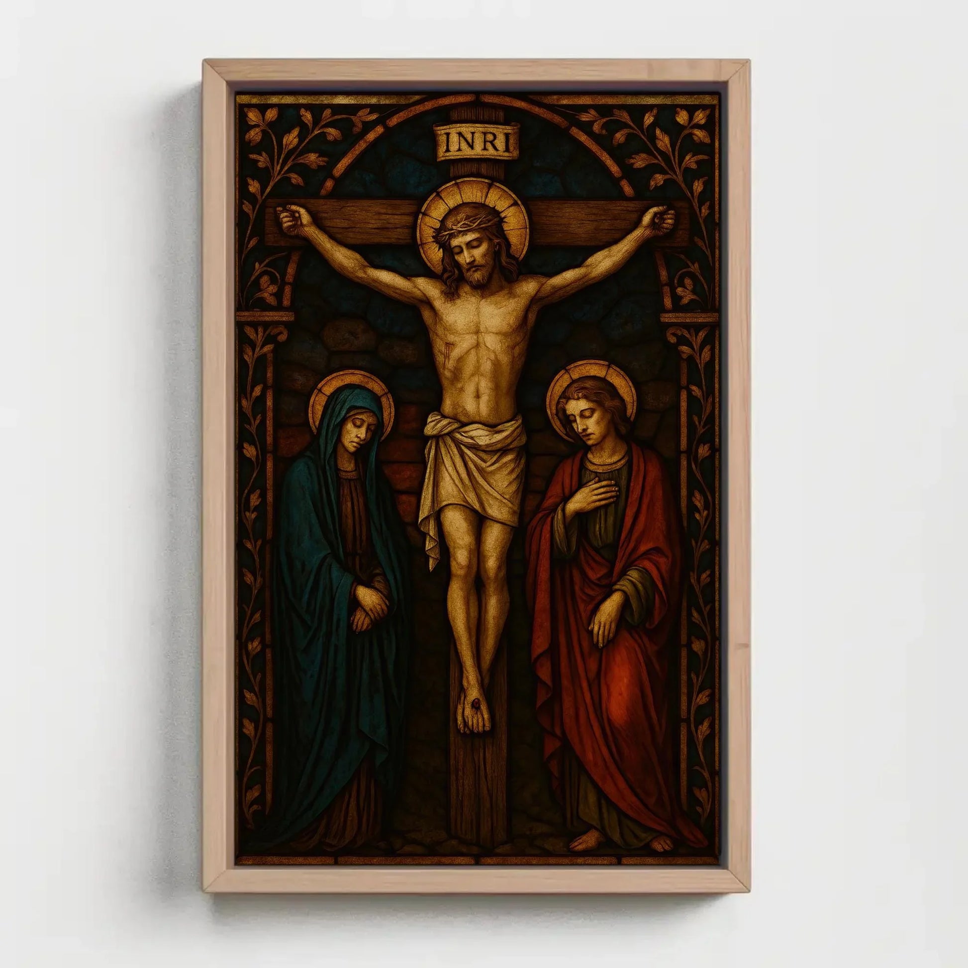 Jesus Crucifixion Painting | Catholic Wall Art Canvas | Christian Religious Decor | Good Friday and Easter Wall Art Wall Art – Canvas Print