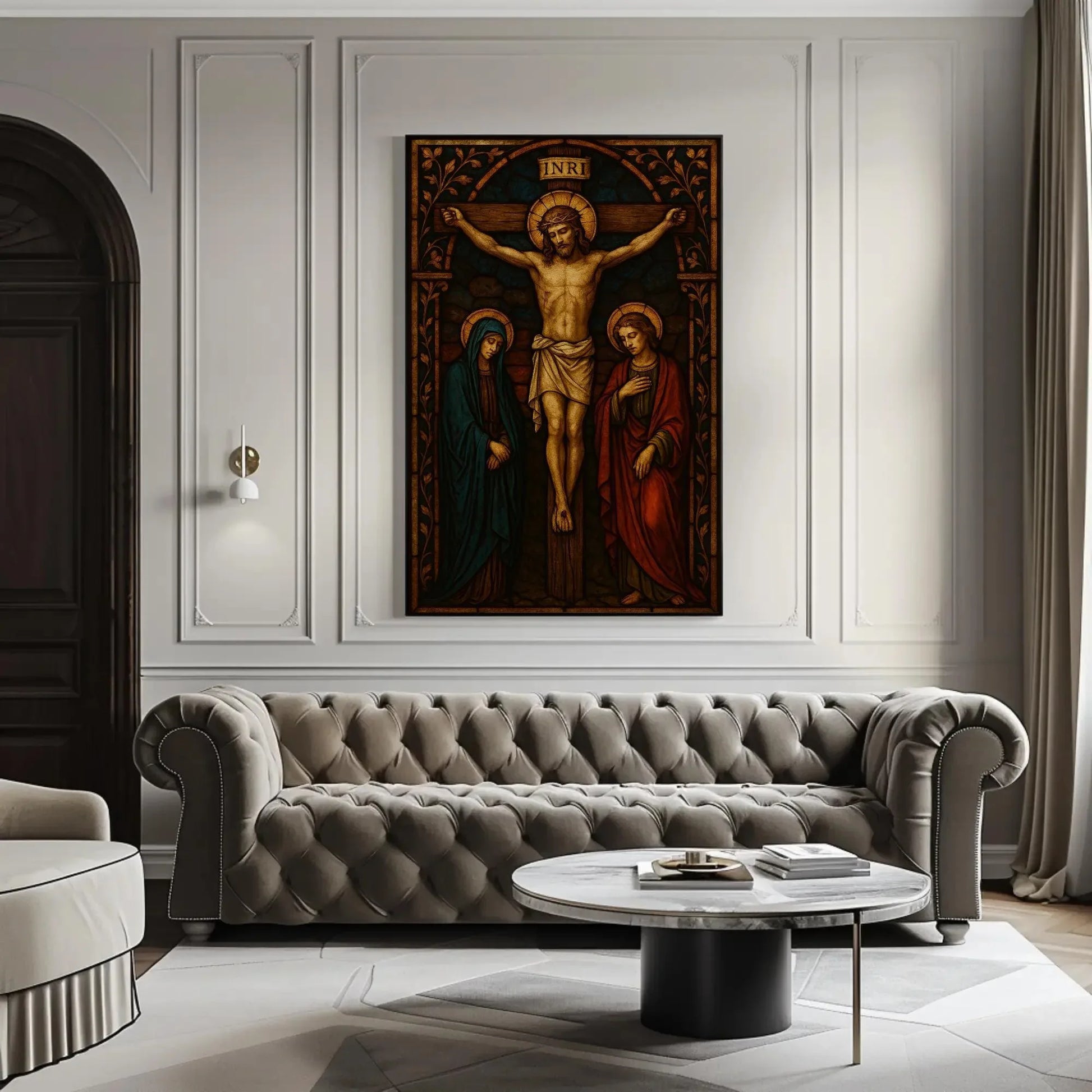Jesus Crucifixion Painting | Catholic Wall Art Canvas | Christian Religious Decor | Good Friday and Easter Wall Art Wall Art – Canvas Print