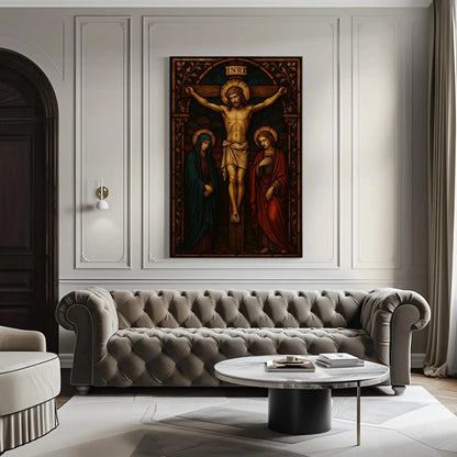 Jesus Crucifixion Painting | Catholic Wall Art Canvas | Christian Religious Decor | Good Friday and Easter Wall Art Wall Art – Canvas Print