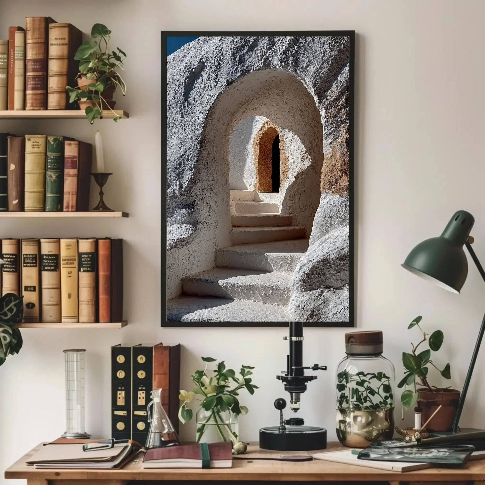 Textured Archway Canvas Print, Minimalist White Wall Art, Boho Mediterranean Decor, Sculptural Plaster Effect, Neutral Abstract Photography Wall Art – Canvas Print