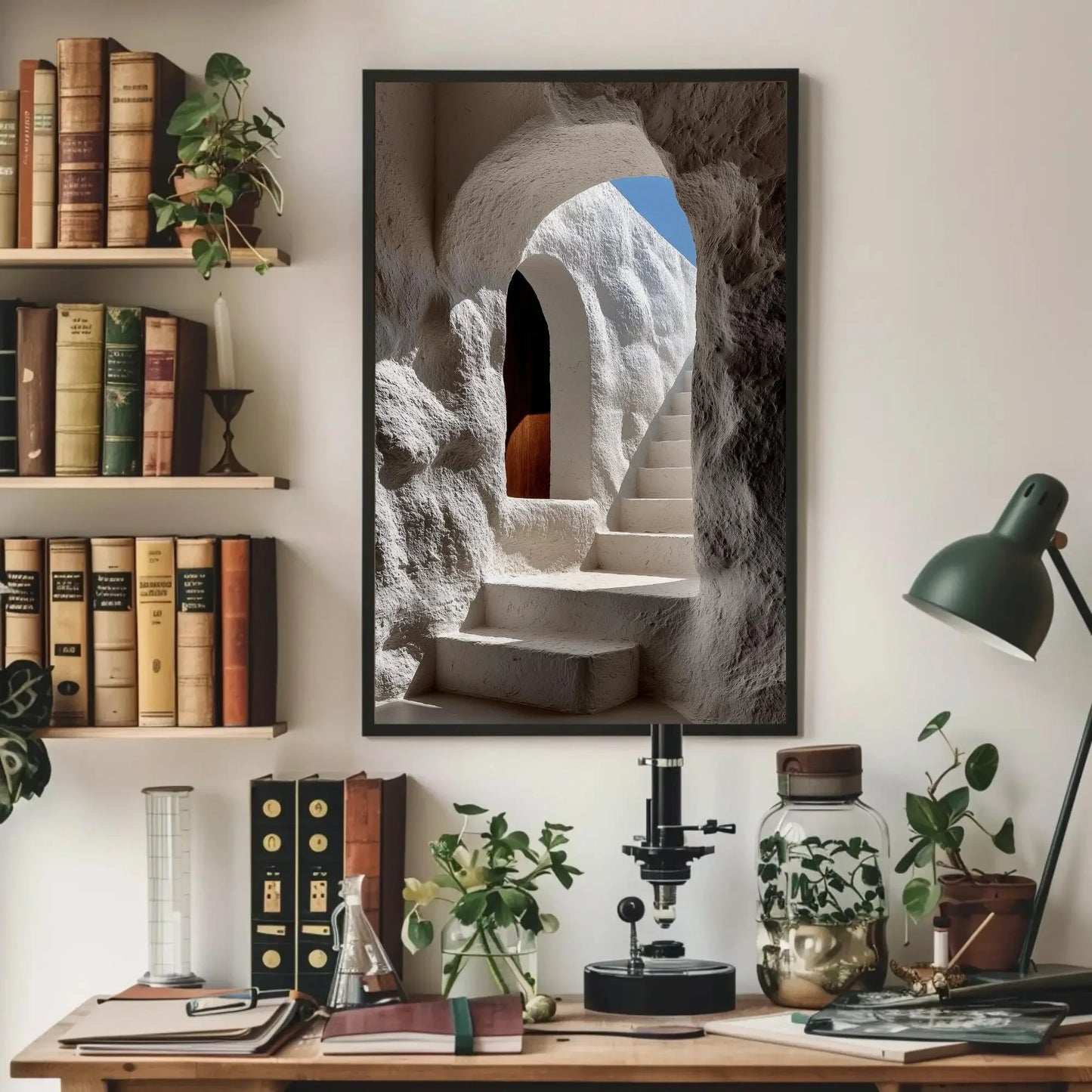 White Textured Arch Canvas Print, Minimalist Mediterranean Wall Art, Boho Sculptural Decor, Wabi Sabi Style Photography, Neutral Tones Wall Art – Canvas Print