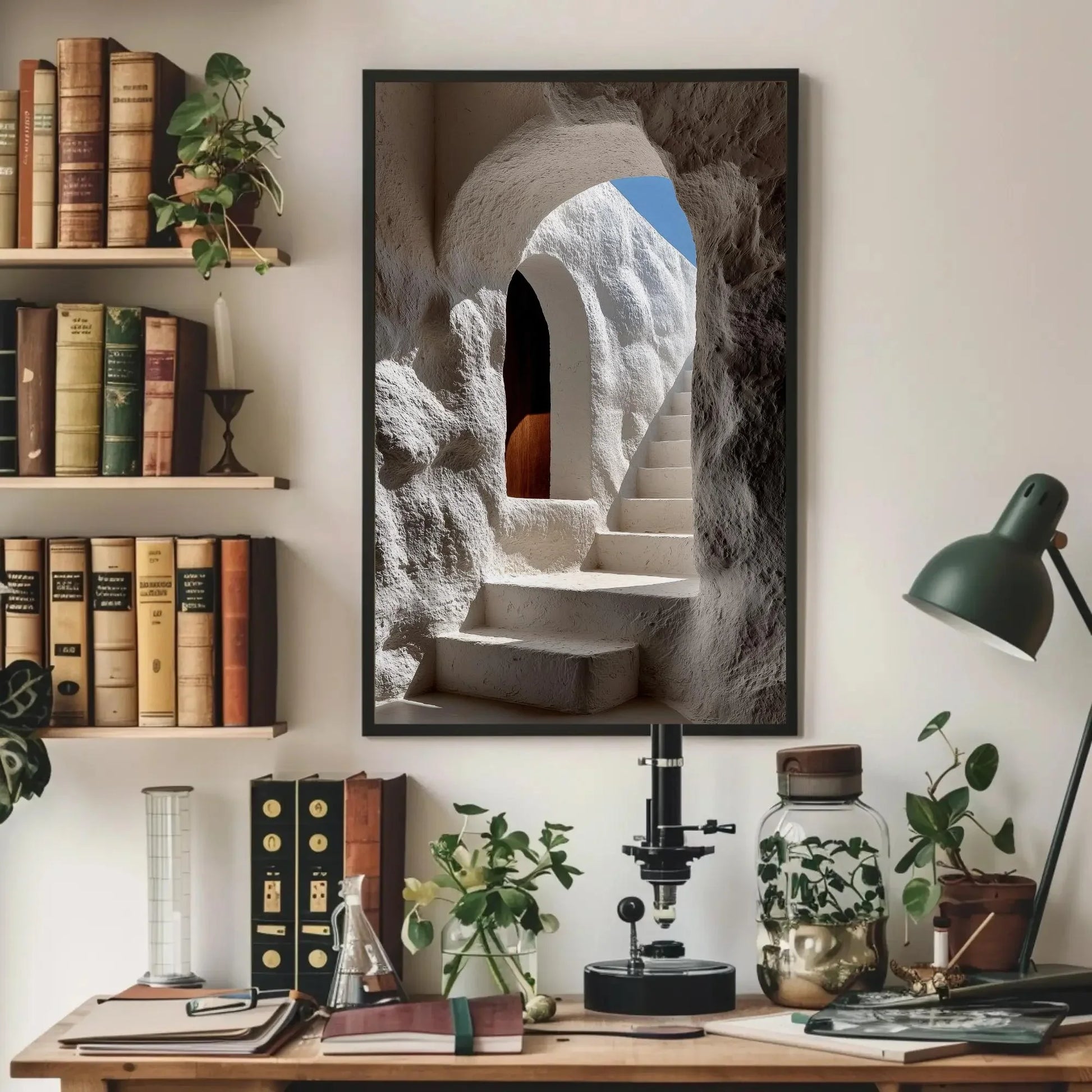 White Textured Arch Canvas Print, Minimalist Mediterranean Wall Art, Boho Sculptural Decor, Wabi Sabi Style Photography, Neutral Tones Wall Art – Canvas Print