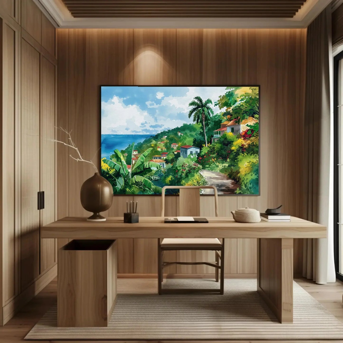 Jamaica Painting Large Wall art Caribbean Wall Art Jamaica Canvas Wall Decor Jamaican Art Ready To Hang Wall Art – Canvas Print