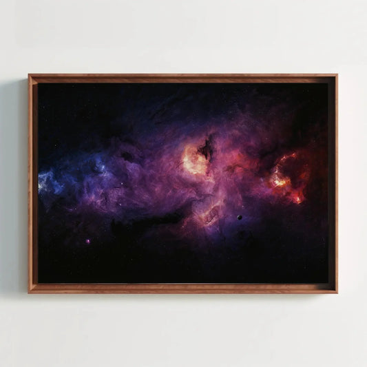 Purple Galaxy Nebula Space Canvas Print – Cosmic Star Cloud Universe Painting Wall Art for Astronomy Lovers and Sci Fi Room Decor Wall Art – Canvas Print