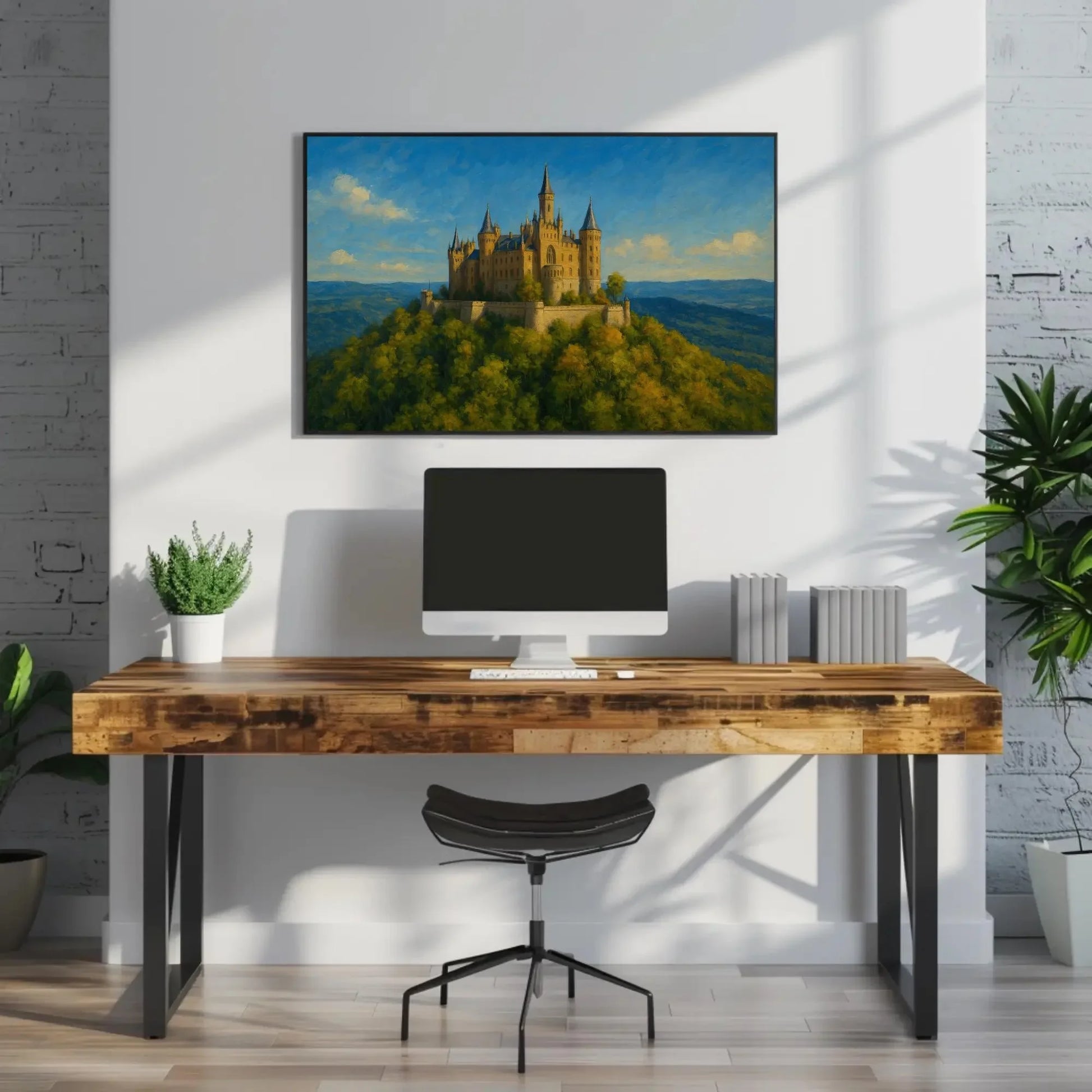 Hohenzollern Castle Germany Canvas Print Majestic Hilltop Fortress Wall Art for Fantasy and European Architecture Decor Wall Art – Canvas Print