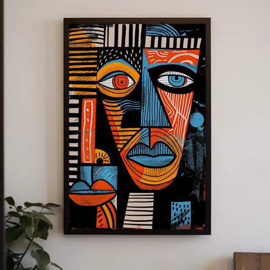 African Abstract Minimalist Canvas Print