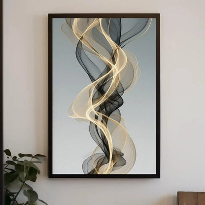 Nordic Abstract Ribbon Canvas Print, Extra Large Modern Wall Art, Minimalist Flowing Line Painting for Living Room, Bedroom, or Office Decor Wall Art – Canvas Print