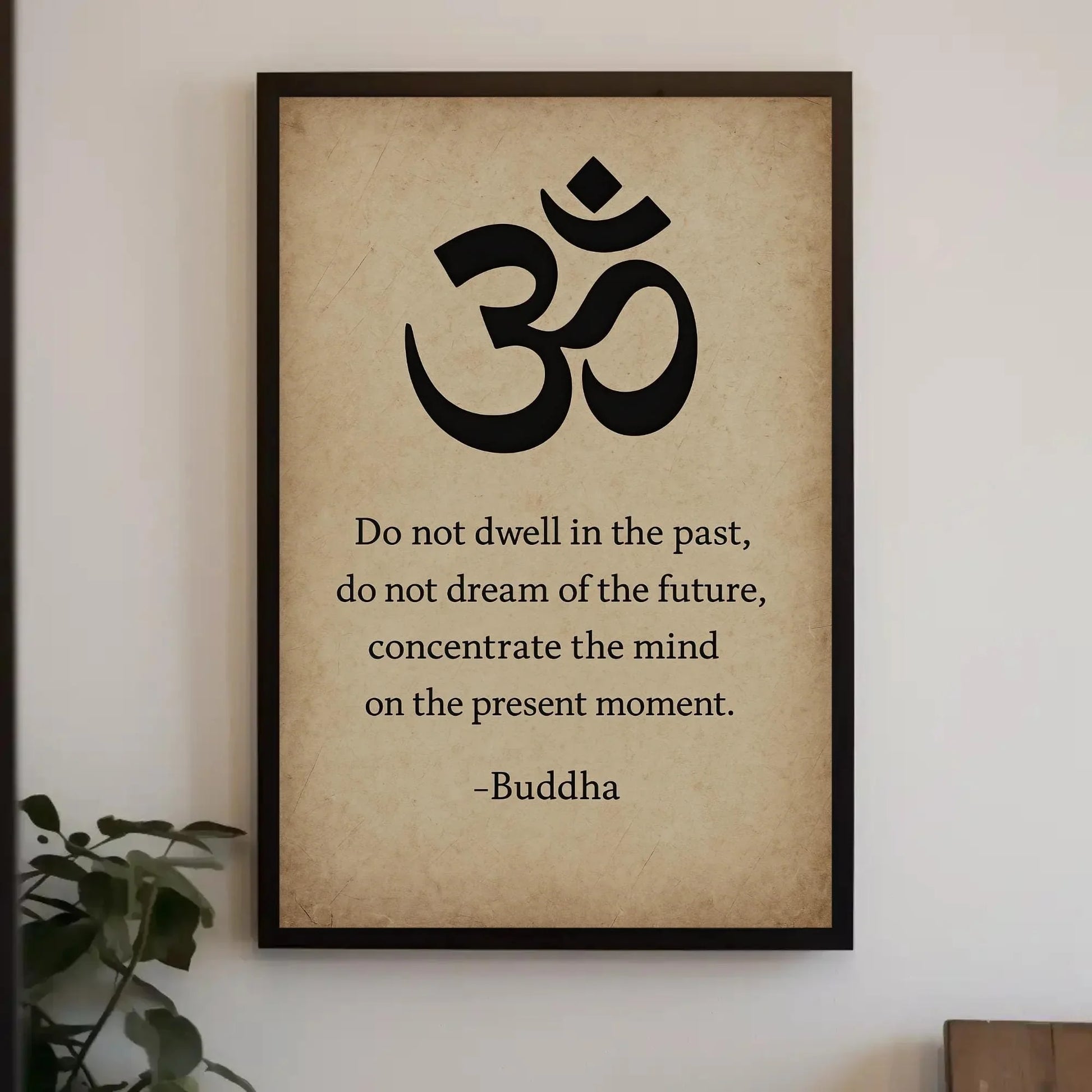 Positive Buddha Life Quote Canvas Print, Extra Large Hindu-Inspired Wall Art, Motivational Yoga Decor Meditation Room, Bedroom, or Studio Wall Art – Canvas Print