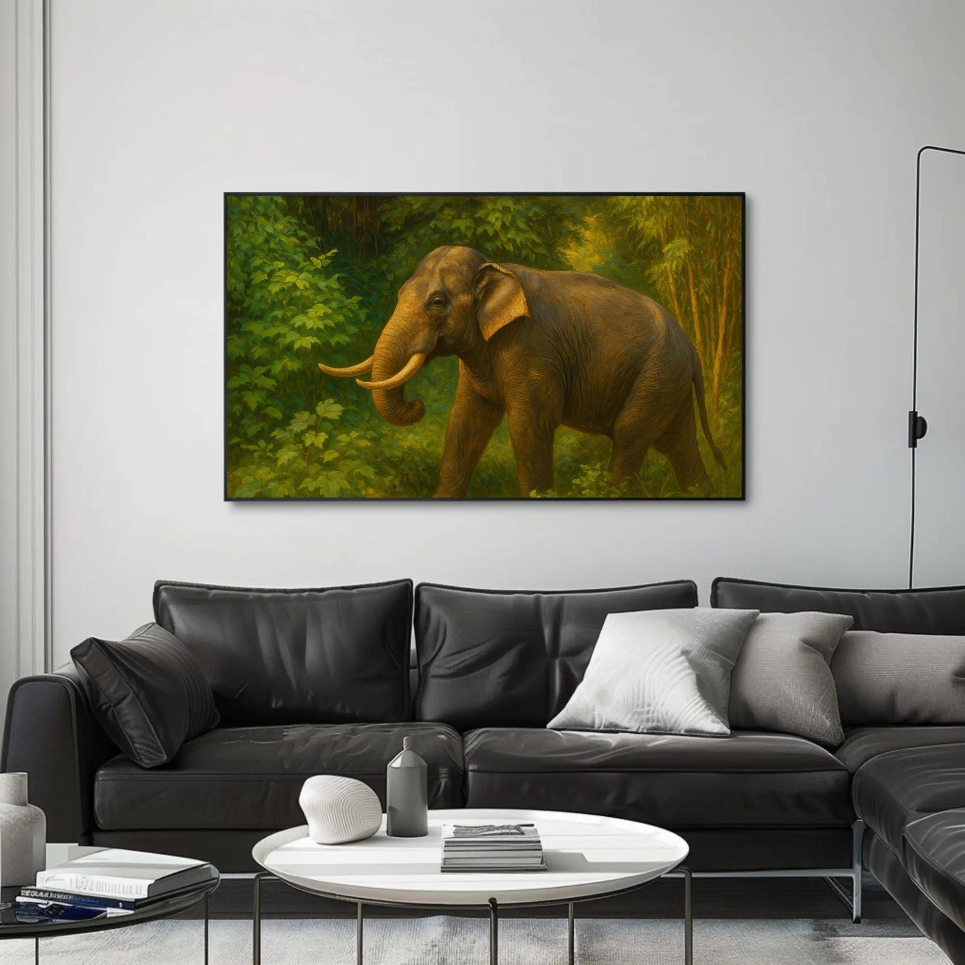 Indian Elephant Forest Scene