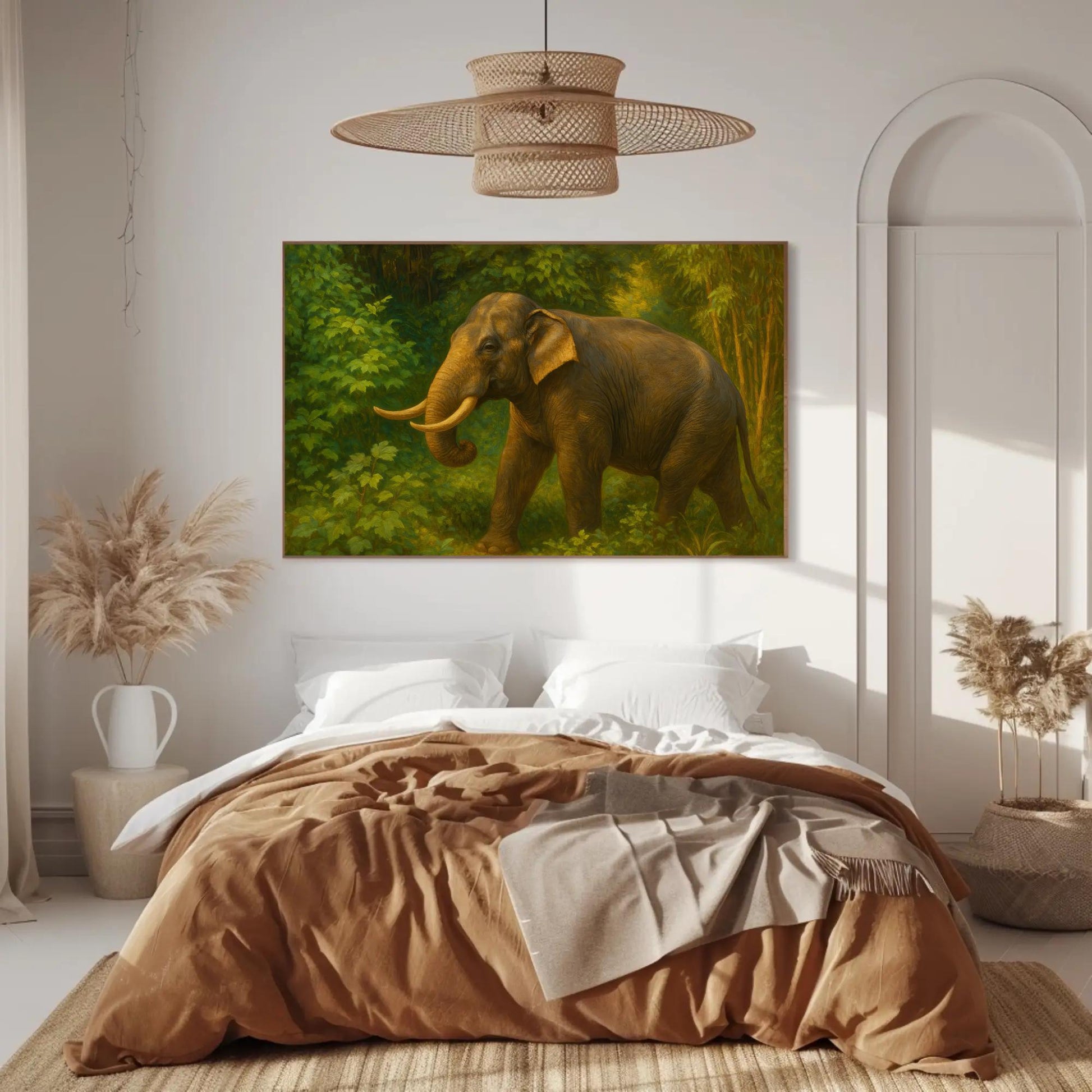 Indian Elephant Forest Scene