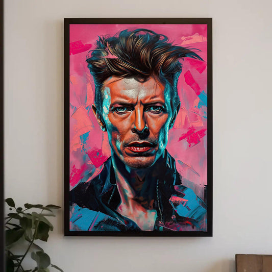 David Bowie portrait Canvas Print, David Bowie Painting, David Bowie Canvas Wall Art, David Bowie Wall Art, Ready to Hang Wall Art – Canvas Print