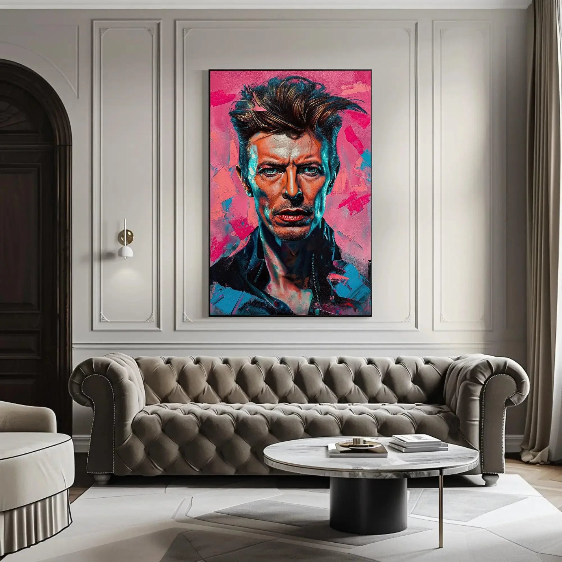 David Bowie portrait Canvas Print, David Bowie Painting, David Bowie Canvas Wall Art, David Bowie Wall Art, Ready to Hang Wall Art – Canvas Print