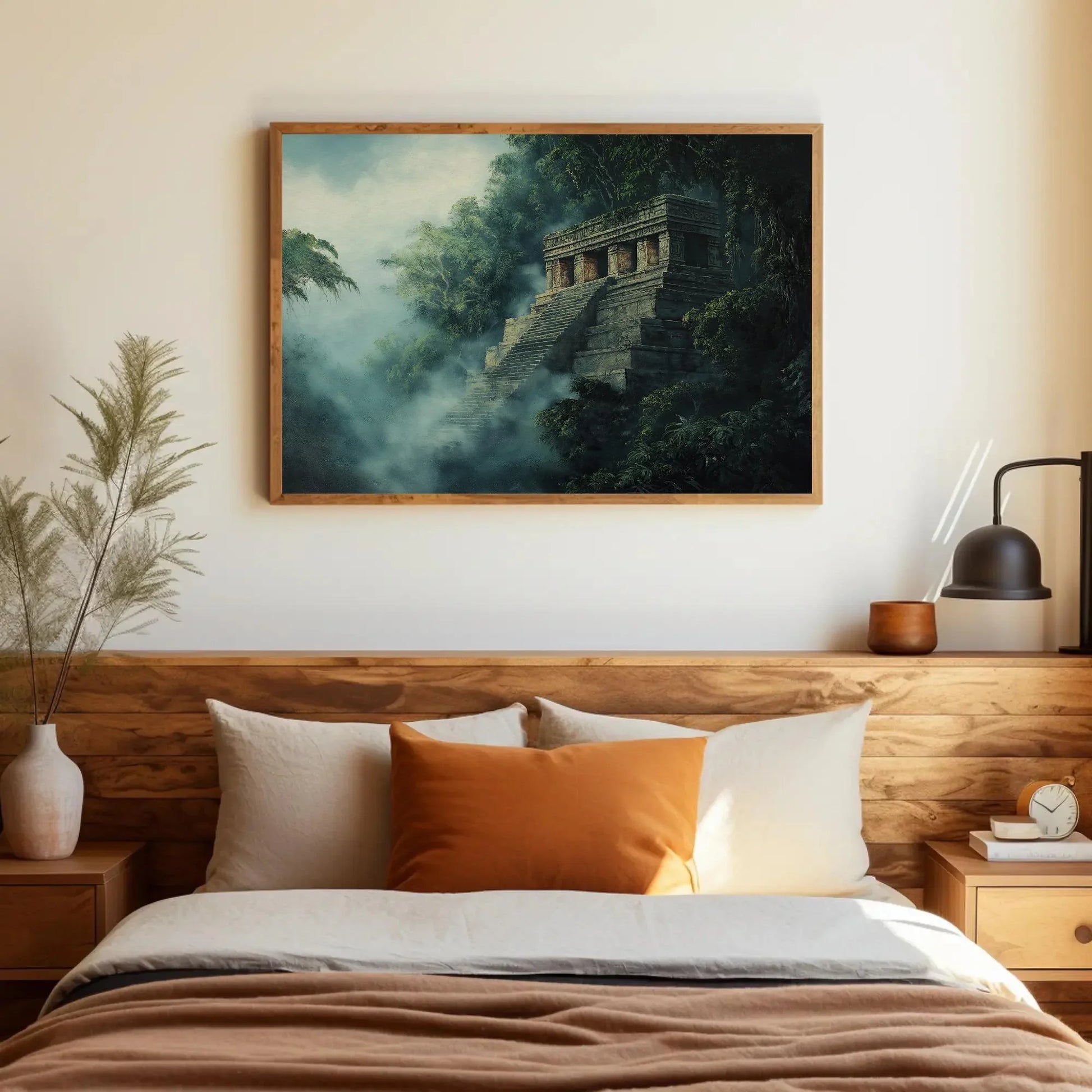 Jungle Ruins of Palenque Canvas Print | Ancient Mayan Wall Art | Mexican Jungle Landscape | Historic Palenque Decor | Ready to Hang Wall Art – Canvas Print