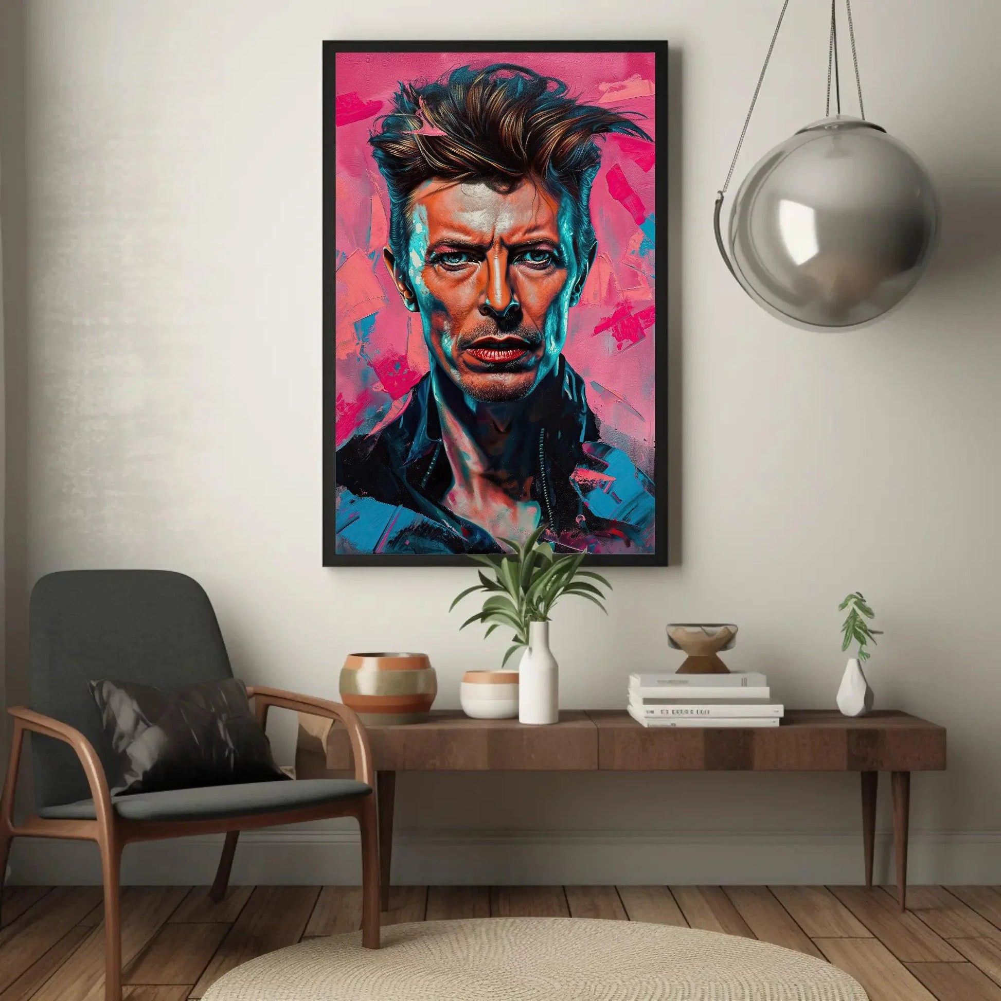 David Bowie portrait Canvas Print, David Bowie Painting, David Bowie Canvas Wall Art, David Bowie Wall Art, Ready to Hang Wall Art – Canvas Print
