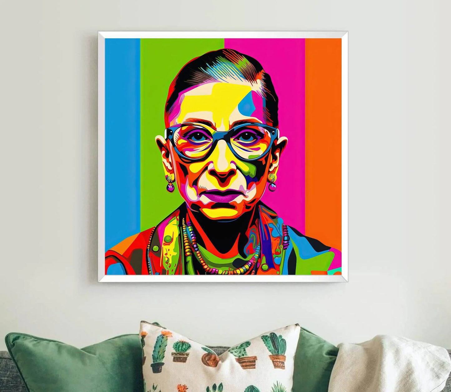 Ruth Bader Ginsburg Pop Art Canvas, Ruth Bader Ginsburg Framed Print, Ruth Bader Ginsburg Wall Art, Modern Art, Ready to Hang, Home Decor Wall Art – Canvas Print