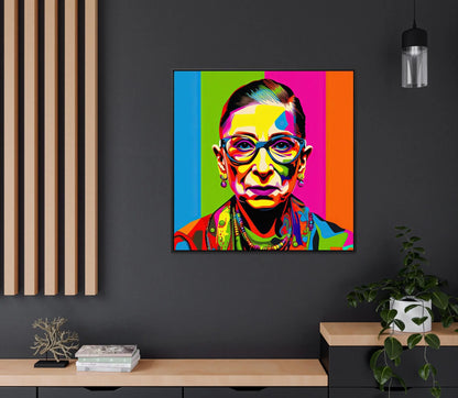 Ruth Bader Ginsburg Pop Art Canvas, Ruth Bader Ginsburg Framed Print, Ruth Bader Ginsburg Wall Art, Modern Art, Ready to Hang, Home Decor Wall Art – Canvas Print