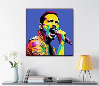 Freddie Mercury Pop Art - Freddie Mercury Framed Poster - Freddie Mercury Canvas Wall Art - Freddie Mercury Poster - Ready to Hang Decor Wall Art – Canvas Print