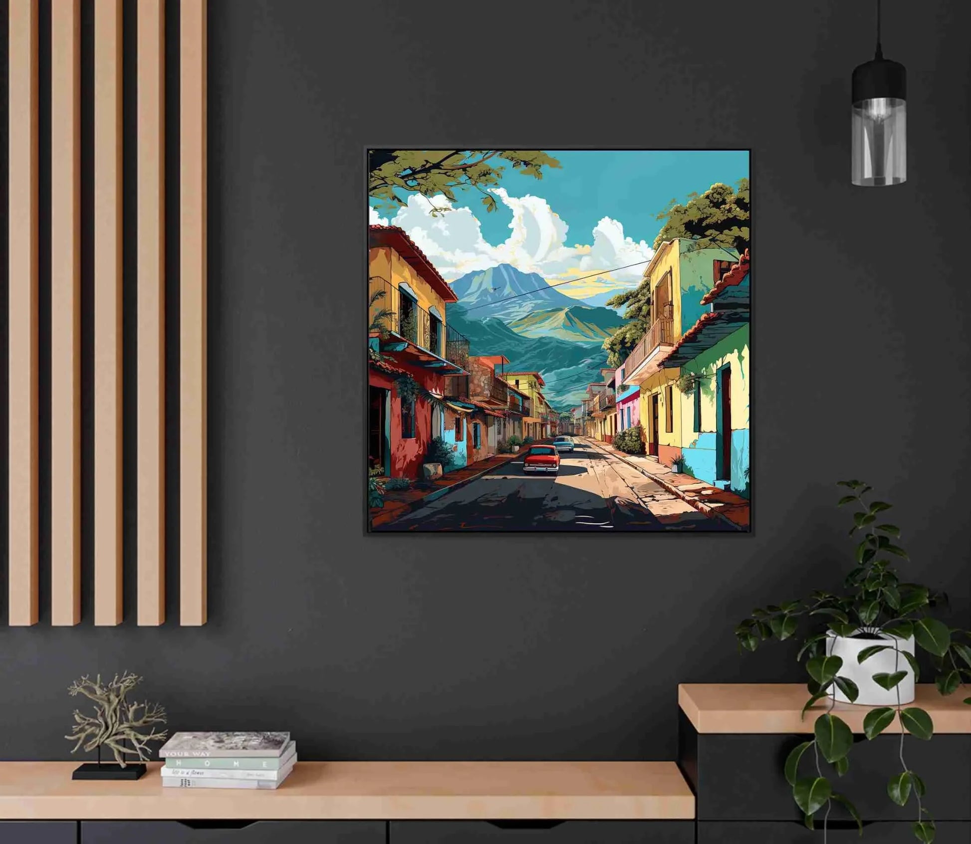 Venezuela Art Painting | Venezuelan Town | Venezuela Wall Art | Venezuela Decor Prints | Venezuela Home Decor | Venezuela Canvas Prints Wall Art – Canvas Print