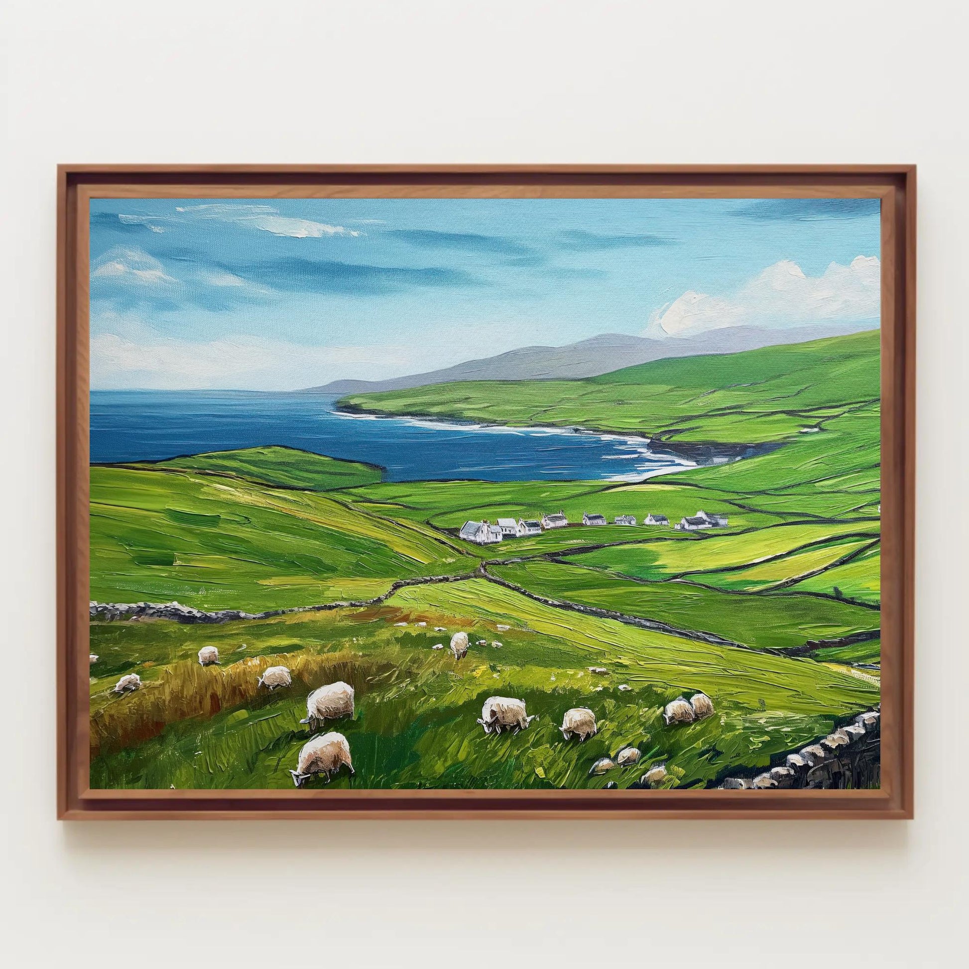 Dingle Peninsula Wall Art, Extra Large Canvas, Ireland Wall Art, Over The Bed Decor, Travel Wall Art, Irish Countryside Painting, Framed Art Wall Art – Canvas Print