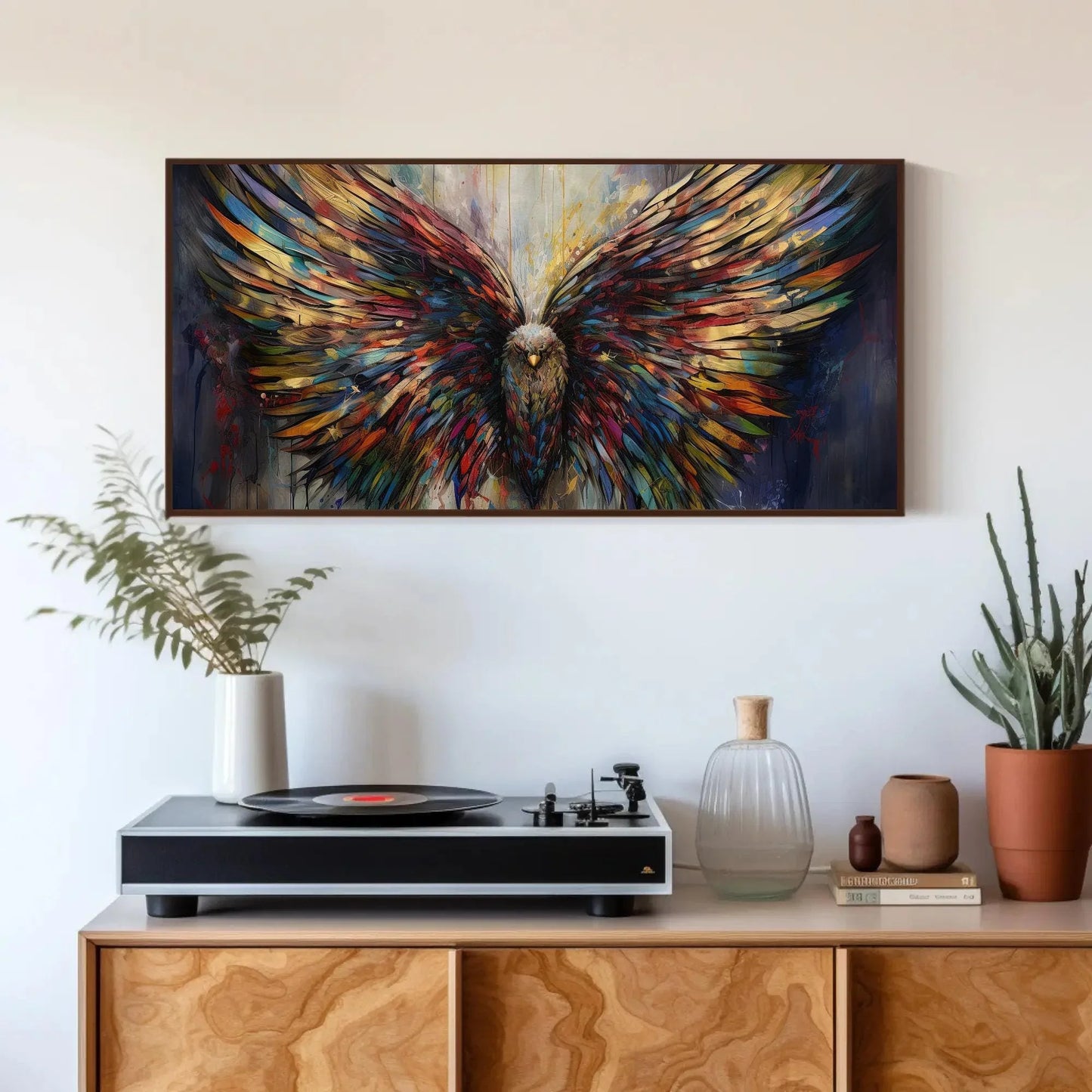 Eagle Wings Colorful Print, Eagle Wings, Wings, Eagle Wings, Abstract Wall Art, Eagle Wings Painting, Large Wall Decor, Ready To Hang Wall Art – Canvas Print