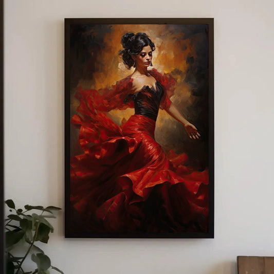 Flamenco Dance Wall Art, Large Canvas Print, Flamenco Poster, Flamenco Painting, Flamenco Print, Spanish Art, Spanish Gift Wall Art – Canvas Print