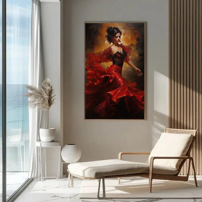 Flamenco Dance Wall Art, Large Canvas Print, Flamenco Poster, Flamenco Painting, Flamenco Print, Spanish Art, Spanish Gift Wall Art – Canvas Print