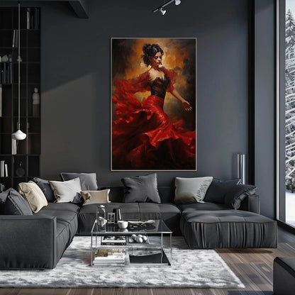 Flamenco Dance Wall Art, Large Canvas Print, Flamenco Poster, Flamenco Painting, Flamenco Print, Spanish Art, Spanish Gift Wall Art – Canvas Print