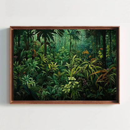 Tropical Jungle Canvas Wall Art - Green Forest and Nature Inspired Wall Decor - Ready to Hang Landscape Print for Home Decor Wall Art – Canvas Print