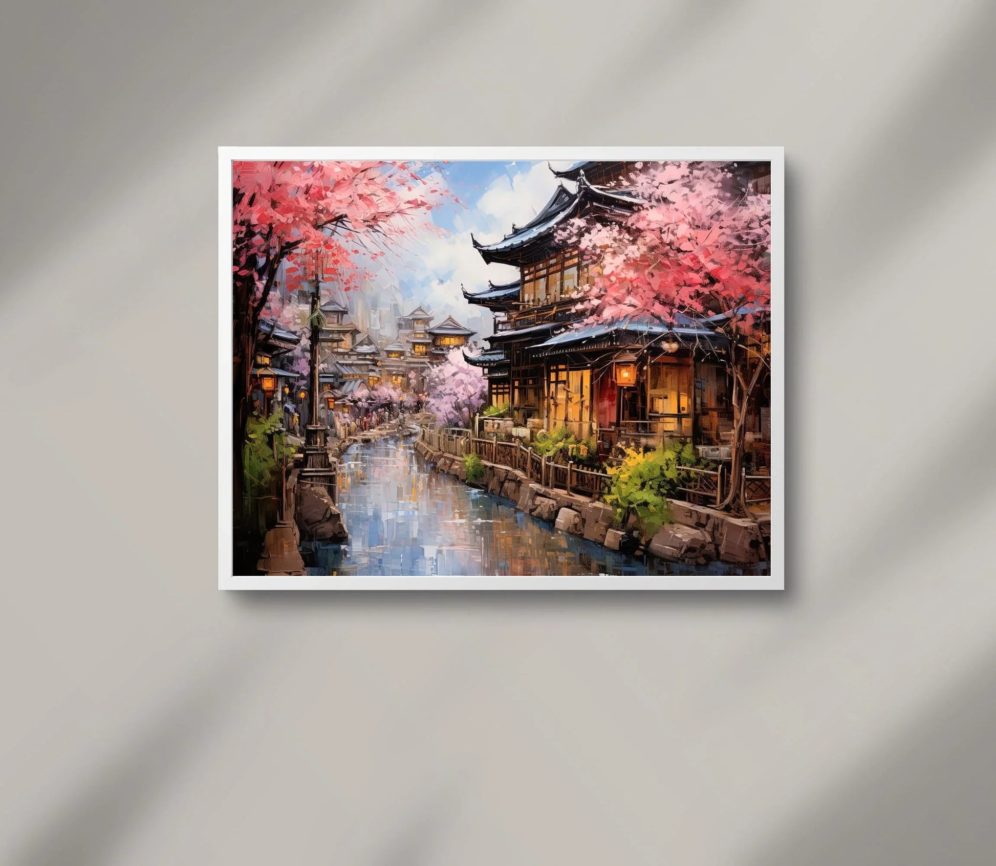 Kyoto Wall Art, Large Canvas Print, Kyoto Poster, Kyoto Painting, Kyoto city Print, Japan Travel Art, Japanese Gift, Japanese Painting Wall Art – Canvas Print