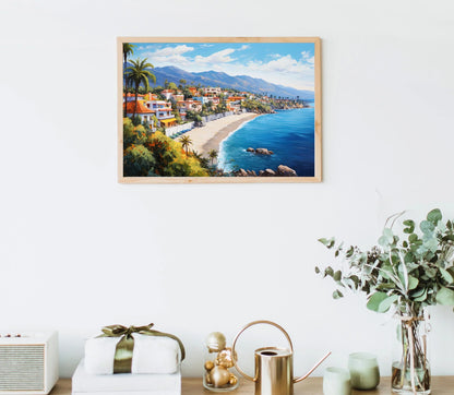 Puerto Vallarta Wall Art, Large Canvas Print, Puerto Vallarta Poster, Puerto Vallarta Painting, Puerto Vallarta art, Mexico Art Mexican Gift Wall Art – Canvas Print
