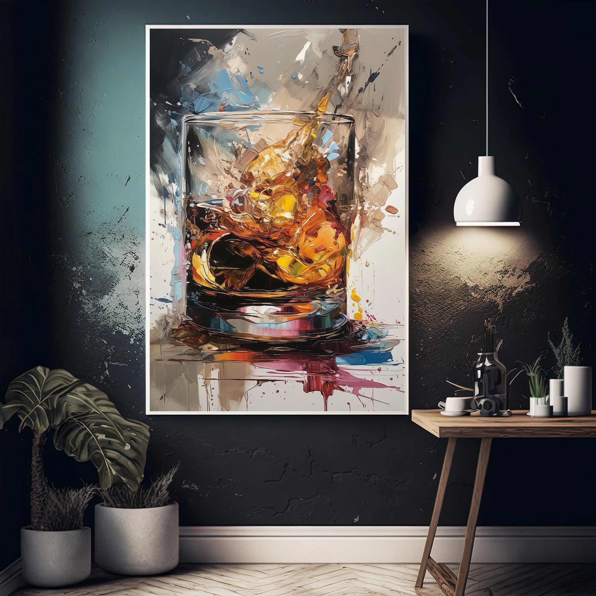 Whiskey Print - Home Bar Decor - Whiskey Art - Bar Wall Art - Whiskey Lover Gift - Whiskey Poster - Bar Sign - Whiskey Gift - Bar Decor Wall Art – Canvas Print