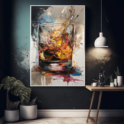 Whiskey Print - Home Bar Decor - Whiskey Art - Bar Wall Art - Whiskey Lover Gift - Whiskey Poster - Bar Sign - Whiskey Gift - Bar Decor Wall Art – Canvas Print