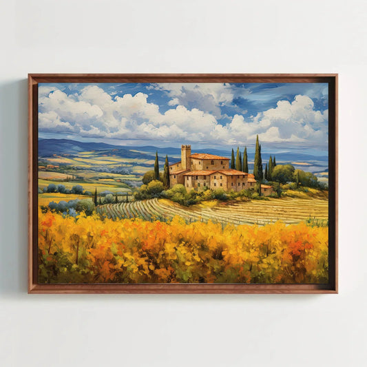 Tuscany Landscape Painting Canvas Print - Italian Wall Art Home Decor - Italy Canvas Wall Art - Framed Canvas Wall Art – Canvas Print