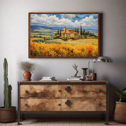 Tuscany Landscape Painting Canvas Print - Italian Wall Art Home Decor - Italy Canvas Wall Art - Framed Canvas Wall Art – Canvas Print