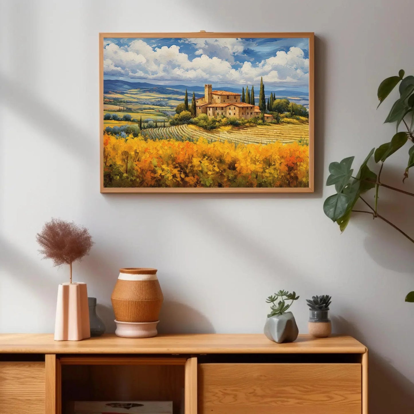 Tuscany Landscape Painting Canvas Print - Italian Wall Art Home Decor - Italy Canvas Wall Art - Framed Canvas Wall Art – Canvas Print