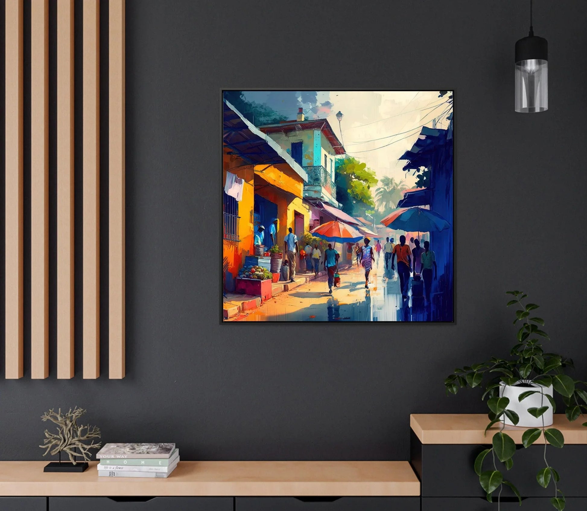 Haiti Street Art Print, Haitian Art, Haitian Oil Painting, Haitian Art Prints, Haitian Home Decor, Haitian Print, Wall Art Wall Art – Canvas Print