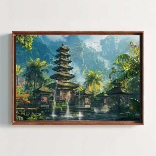 Bali Wall Art Large Canvas Bal Painting Indonesia Wall Decor Ready To Hang Wall Art Balinese Art Travel Print Ready To Hang Wall Art – Canvas Print