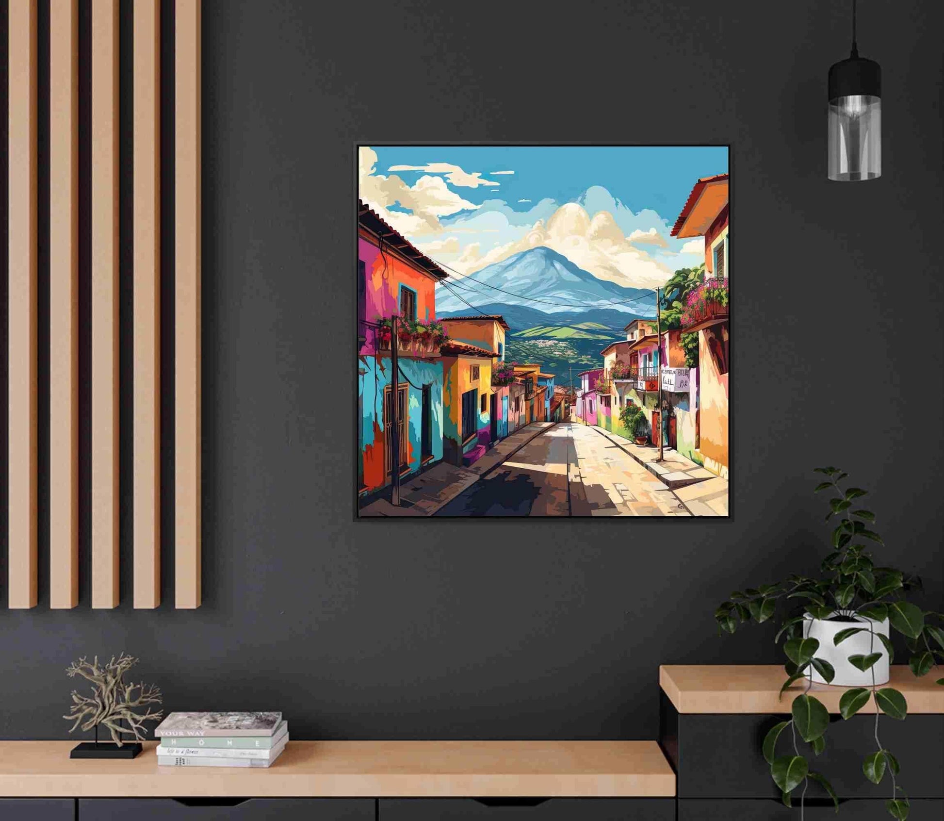 Guatemala Art Painting | Guatemalan Town | Guatemala Wall Art | Guatemalan Decor Prints | Guatemala Home Decor | Guatemala Canvas Prints Wall Art – Canvas Print