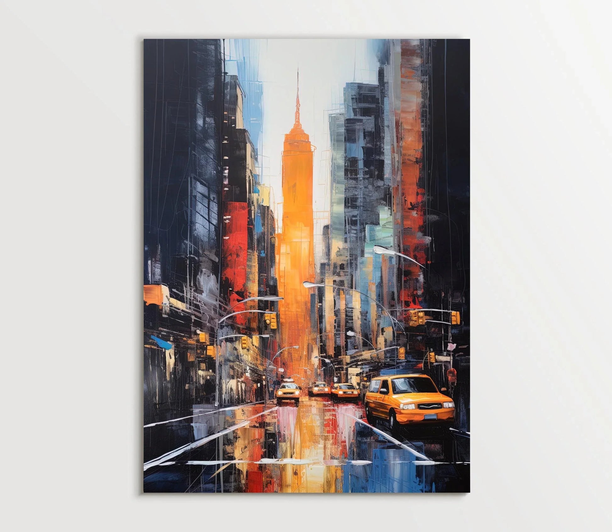 New York Wall Art New York Canvas and Poster Print New York Art New York City Poster Print New York Oil Painting Wall Decor Wall Art – Canvas Print