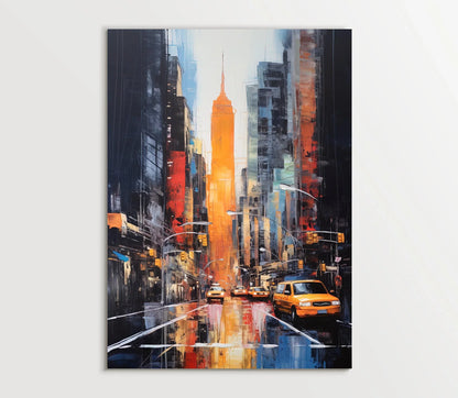 New York Wall Art New York Canvas and Poster Print New York Art New York City Poster Print New York Oil Painting Wall Decor Wall Art – Canvas Print