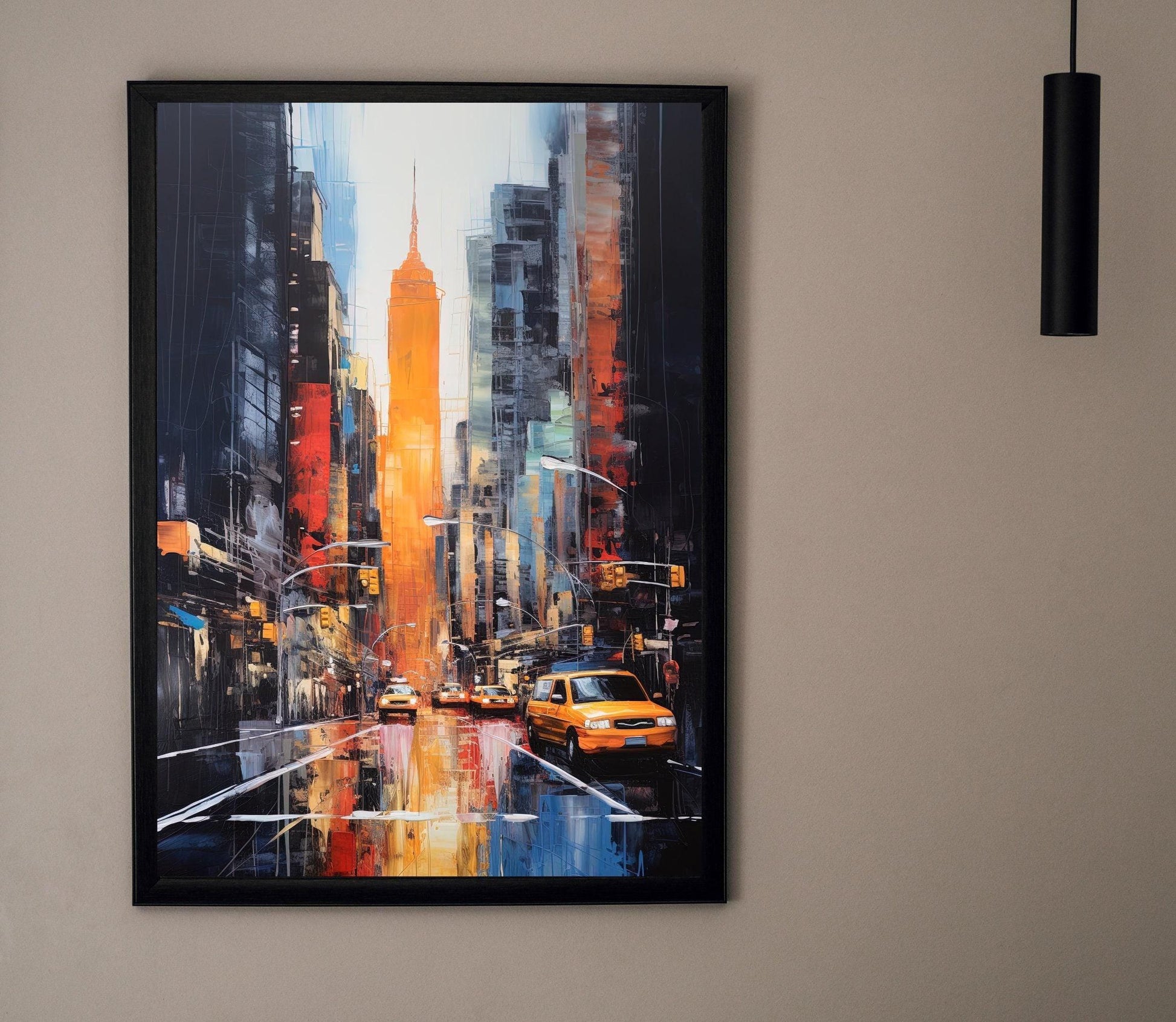 New York Wall Art New York Canvas and Poster Print New York Art New York City Poster Print New York Oil Painting Wall Decor Wall Art – Canvas Print
