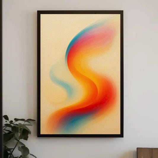 Aura Gradient Wall Art | Abstract Energy Poster | Colorful Minimalist Canvas | Spiritual Decor for Bedroom or Yoga Room Wall Art – Canvas Print