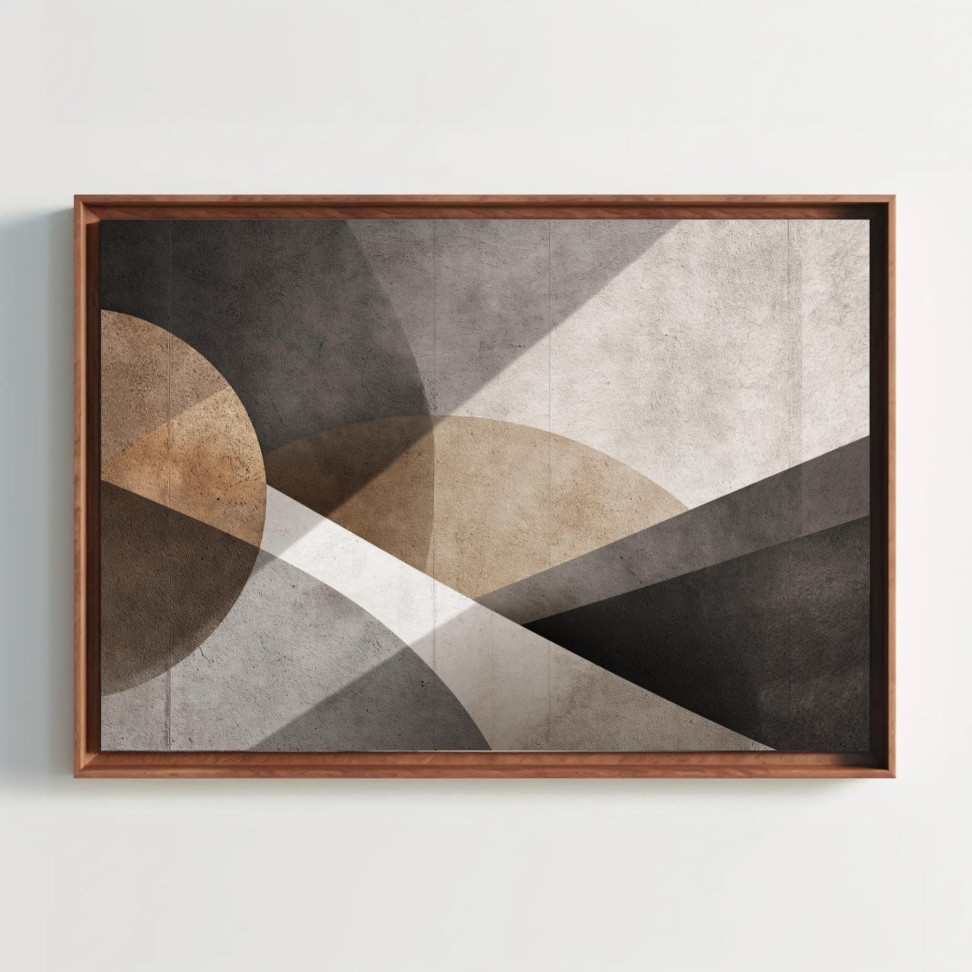 Geometric Abstract Art | Concrete Wall Decor Canvas | Brutalist Style Print | Modern Industrial Art for Office or Minimalist Home Wall Art – Canvas Print