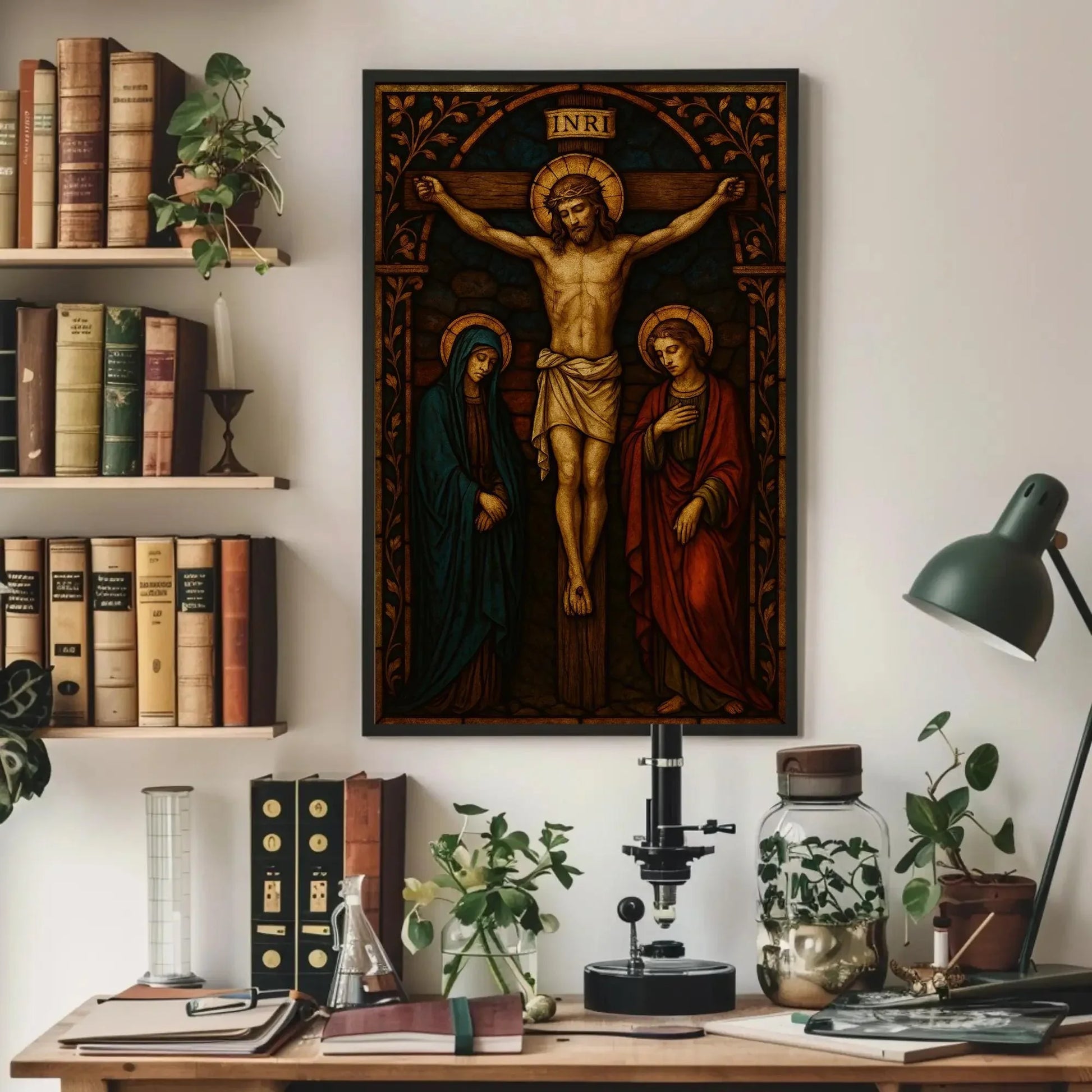 Jesus Crucifixion Painting | Catholic Wall Art Canvas | Christian Religious Decor | Good Friday and Easter Wall Art Wall Art – Canvas Print